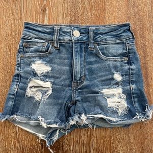American Eagle Hi-Rise Shortie shorts. Size 00